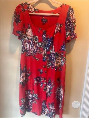 Maeve "Caldwell" Floral Button-Front Dress by Anthropologie